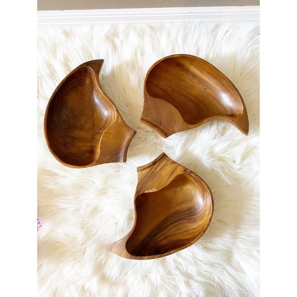 Monkey Pod Wood Serving Bowls